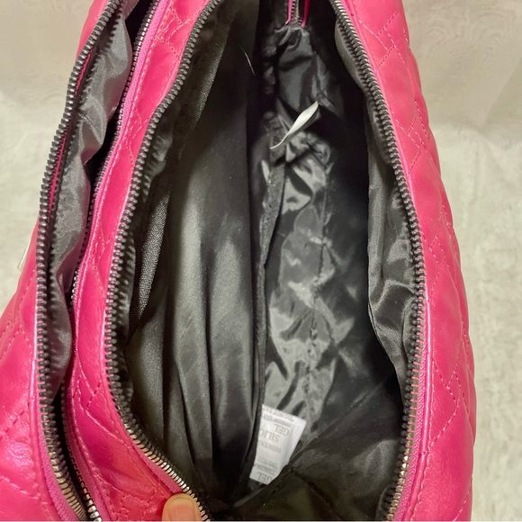 Betsey Johnson Fuchsia Large Quilted Cosmetic Bag, NWR - Picture 13 of 15